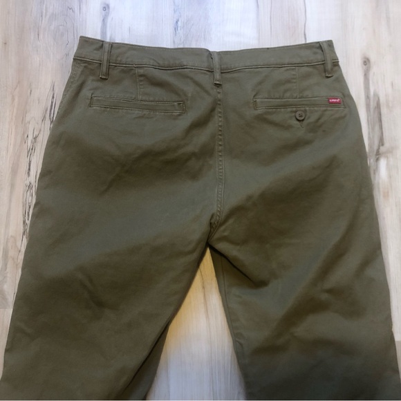 Levi's Men's Khaki Green XX Chinos Standard Taper W33 L32 Red Tab - Picture 10 of 11